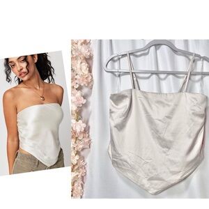 New Chase Fame Satin Bandana tank top large nude